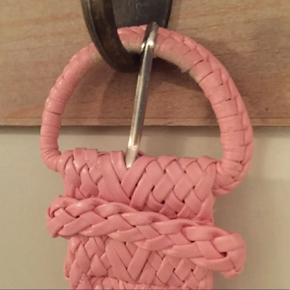 Pink Pleather Belt